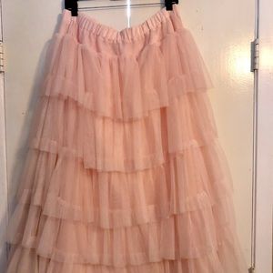 Halogen Atlantic x Pacific Pink Tulle skirt Large